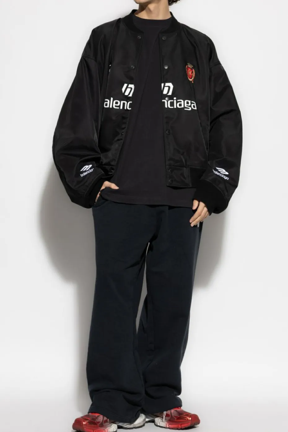 Balenciaga CZARNY Spodnie dresowe z logo
