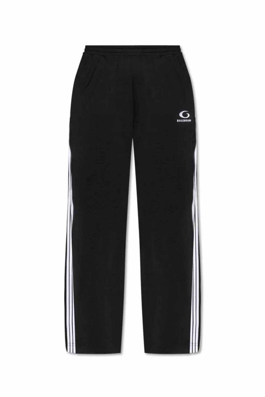 Balenciaga CZARNY Spodnie dresowe z nogawkami o prostym kroju