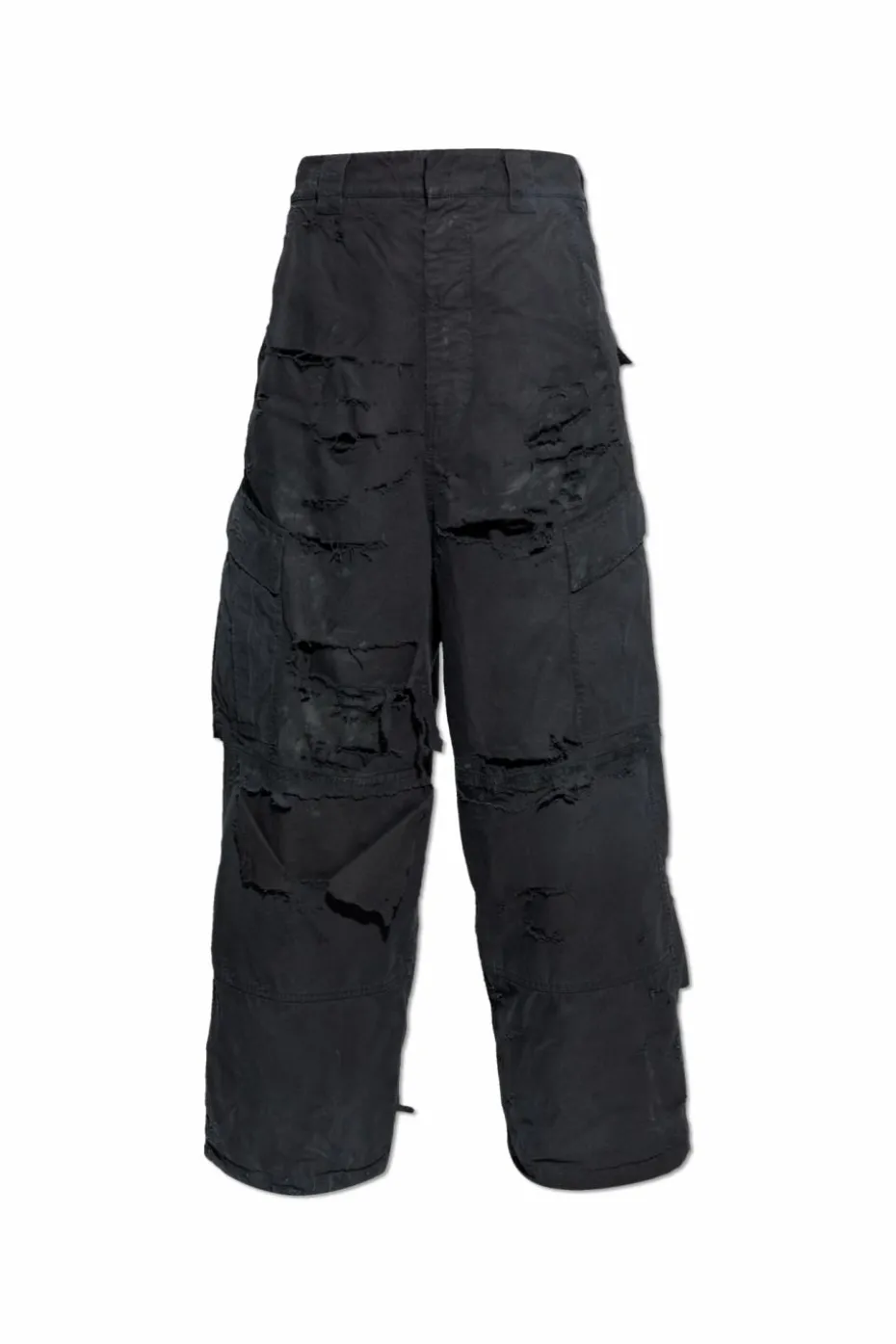 Balenciaga CZARNY Spodnie typu `cargo` z efektem `vintage`