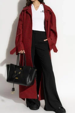 Balenciaga CZARNY Spodnie z rozszerzanymi nogawkami w kant