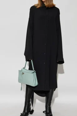 Balenciaga CZARNY Sukienka o kroju koszuli