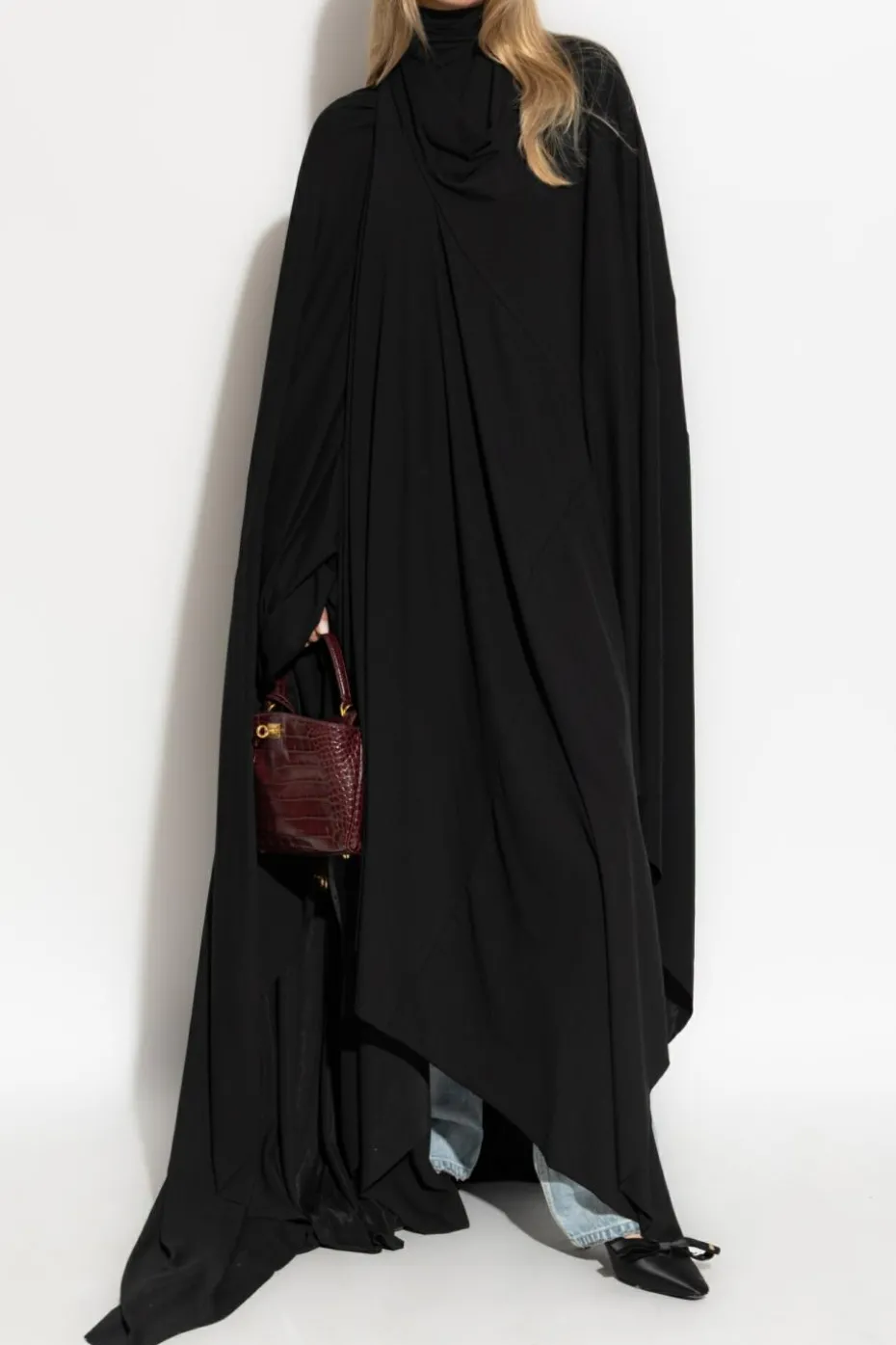 Balenciaga CZARNY Sukienka typu `oversize` ze stójką