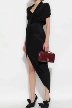 Balenciaga CZARNY Sukienka z drapowaniem