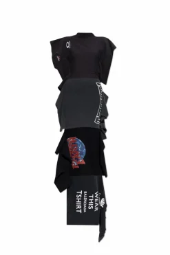 Balenciaga CZARNY Sukienka z nadrukiem