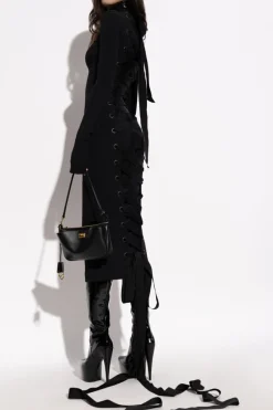 Balenciaga CZARNY Sukienka ze stójką