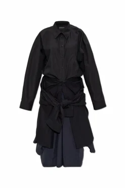 Balenciaga CZARNY Sukienka z wiązaniem