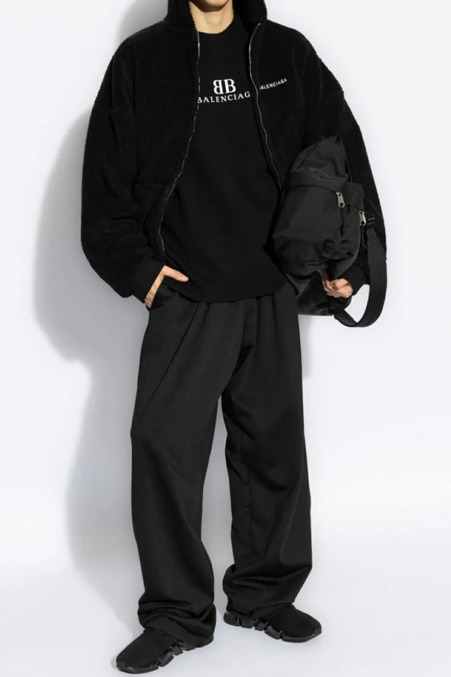 Balenciaga CZARNY Sweter z logo