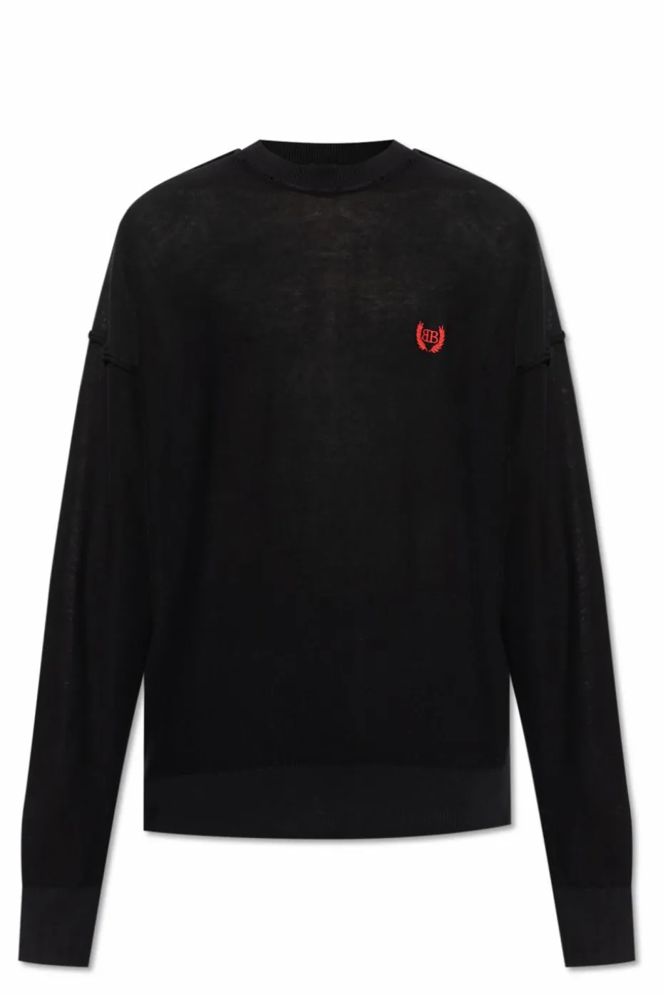 Balenciaga CZARNY Sweter z efektem `vintage`