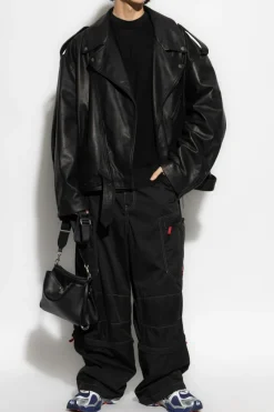 Balenciaga CZARNY Sweter z efektem `vintage`