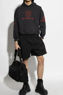 Balenciaga CZARNY Szorty z wyszytym logo