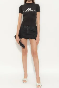 Balenciaga CZARNY Top z logo