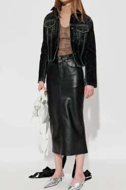 Balenciaga CZARNY Top z nadrukiem