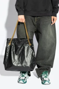 Balenciaga CZARNY Torba ‘Crush Medium’ typu ‘shopper’