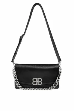 Balenciaga CZARNY Torba na ramie `BB Soft Medium`