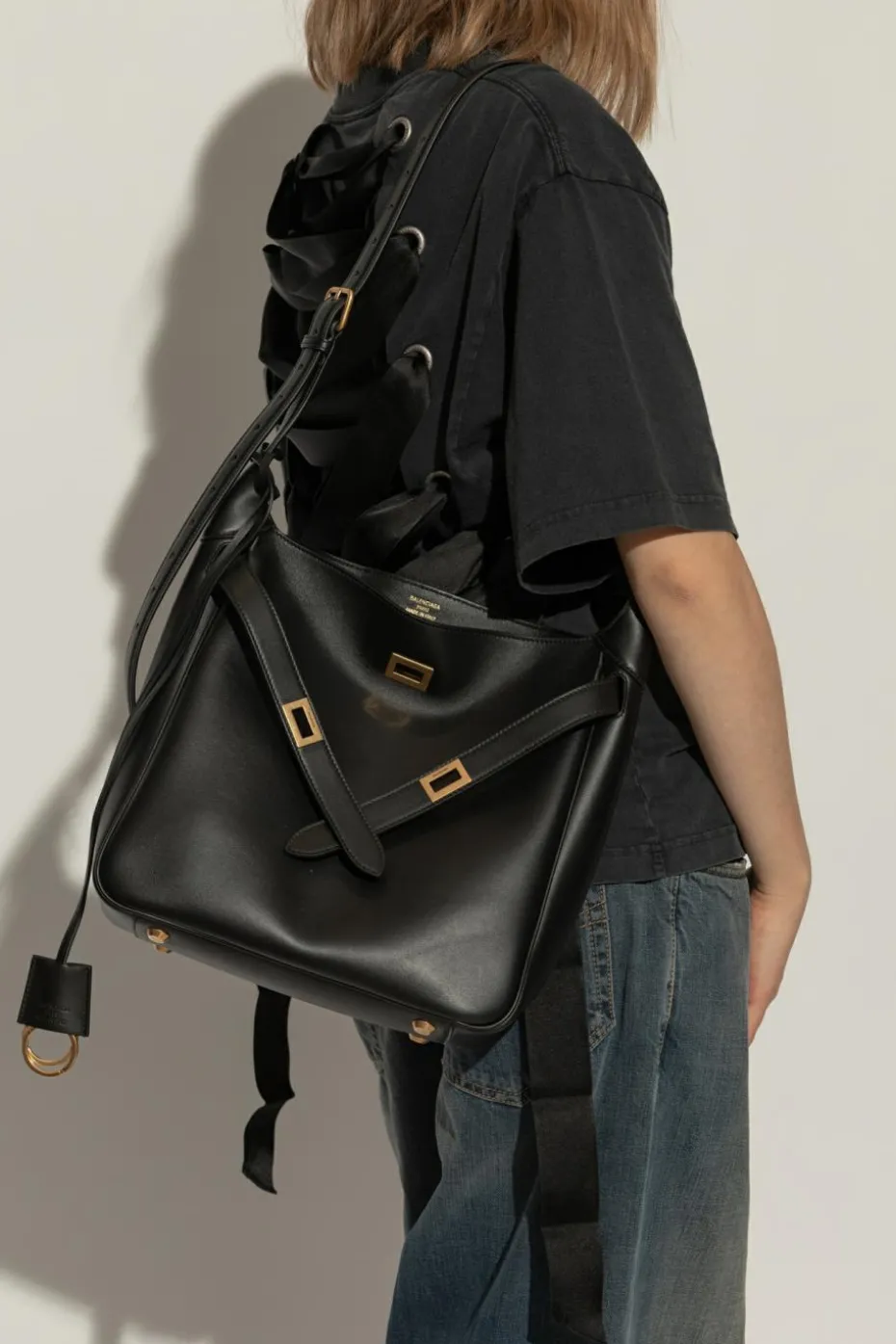 Balenciaga CZARNY Torba na ramię `Bel Air Small`