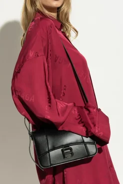 Balenciaga CZARNY Torba na ramię `Hourglass Medium`