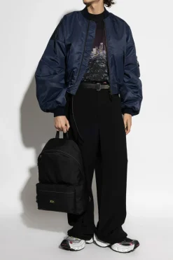 Balenciaga CZARNY T-shirt z kolorowym nadrukiem