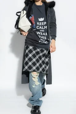 Balenciaga CZARNY T-shirt z nadrukiem