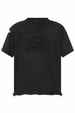 Balenciaga CZARNY T-shirt z logo