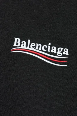 Balenciaga CZARNY T-shirt z wyszytym logo