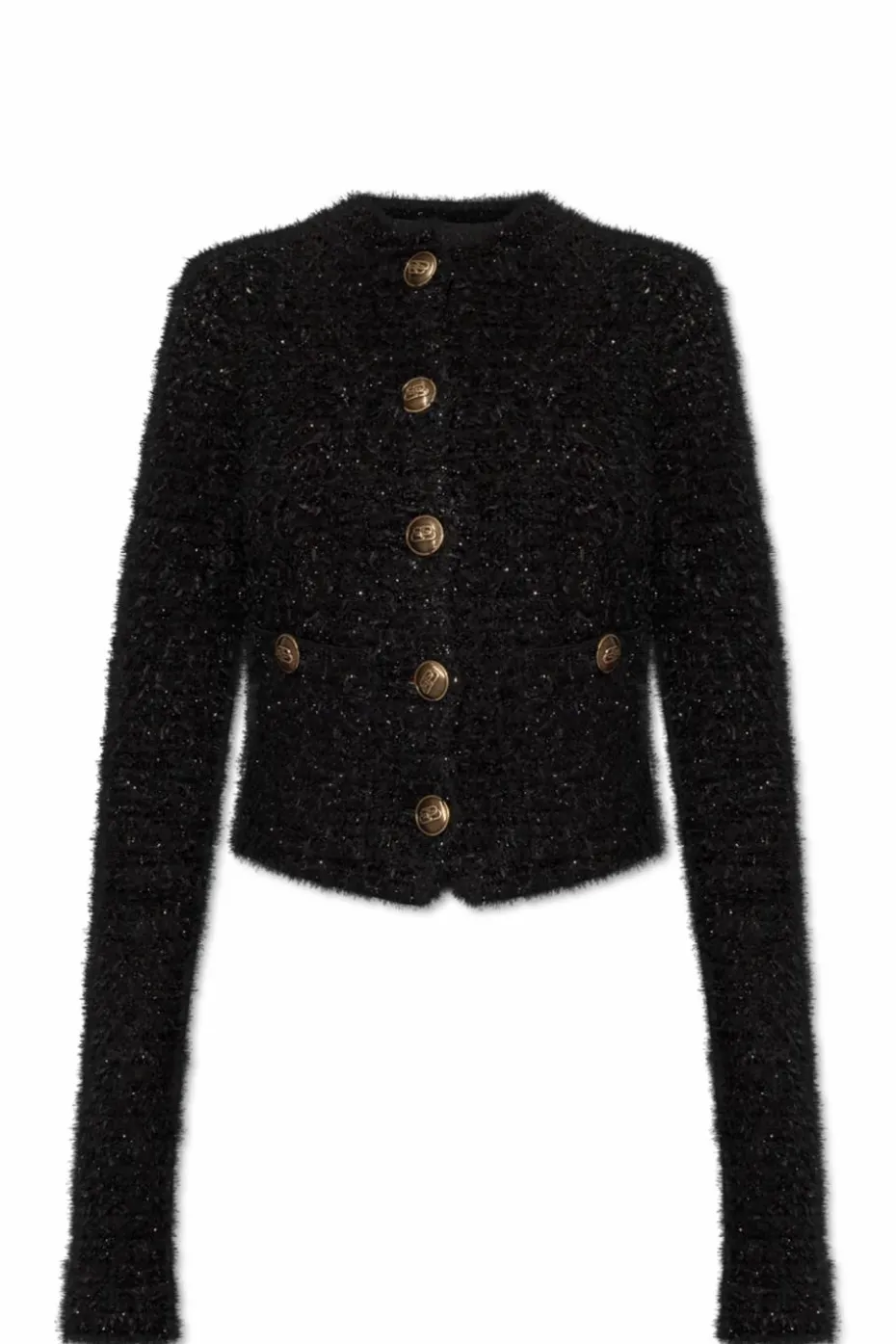Balenciaga CZARNY Tweedowa marynarka