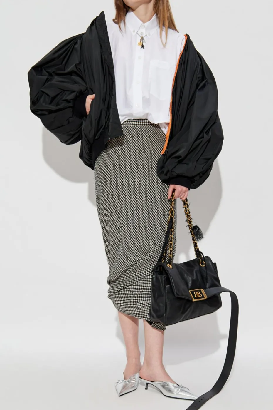 Balenciaga CZARNY Wełniana spódnica