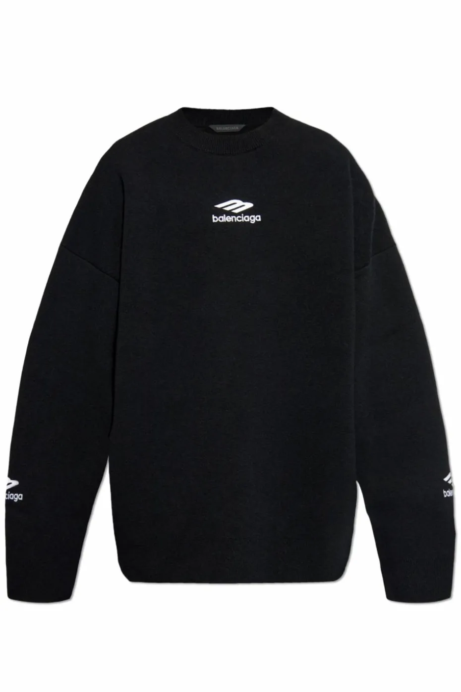 Balenciaga CZARNY Wełniany sweter z kolekcji `Skiwear`