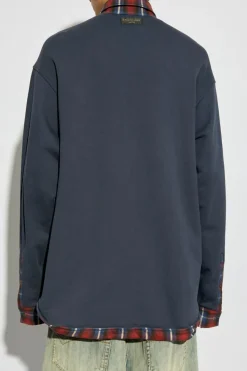 Balenciaga CZERWONY Koszula ze wzorem w kratę