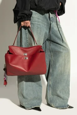 Balenciaga CZERWONY Torba do ręki `Rode Medium`
