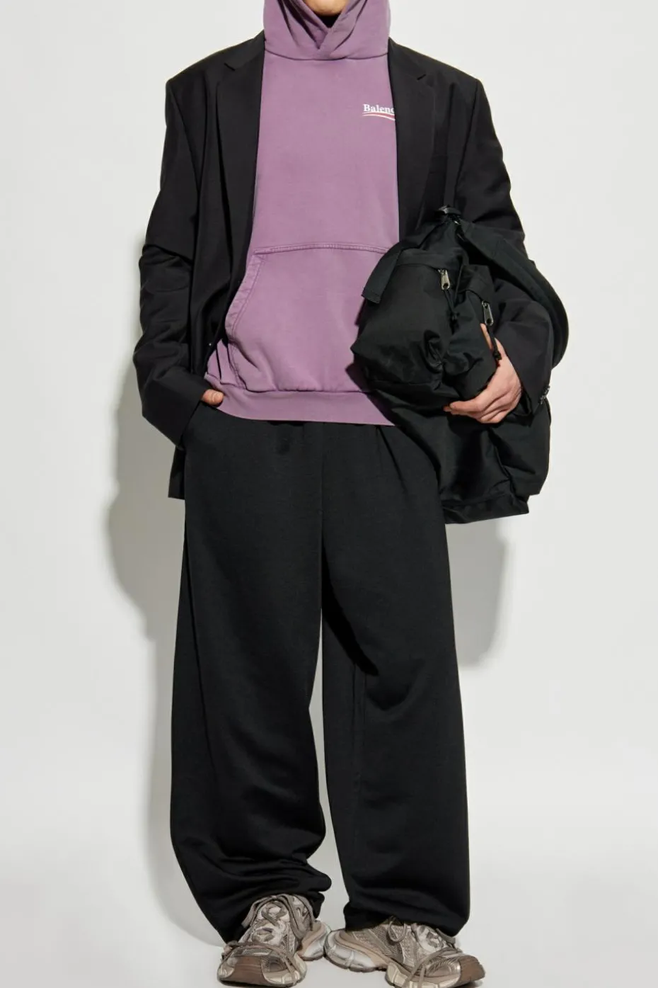 Balenciaga FIOLETOWY Bluza z logo