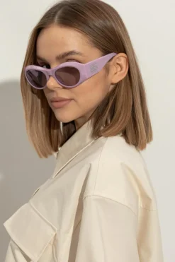 Balenciaga FIOLETOWY Okulary przeciwsłoneczne