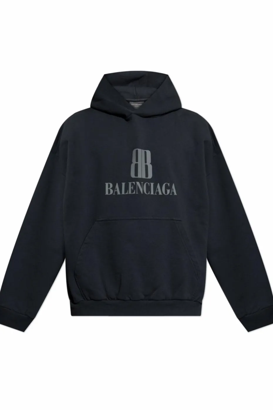 Balenciaga GRANATOWY Bluza z kapturem
