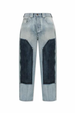 Balenciaga jasnoniebieski Jeansy z efektem `vintage`