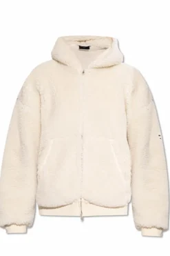 Balenciaga kremowy Bluza ze sztucznego futra