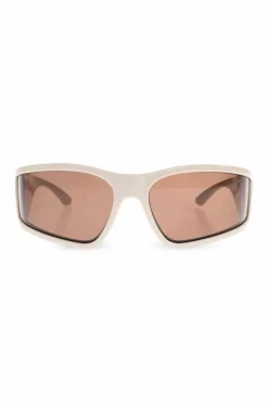 Balenciaga kremowy Okulary przeciwsłoneczne