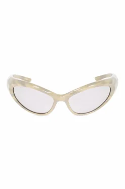 Balenciaga kremowy Okulary przeciwsłoneczne