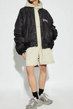 Balenciaga kremowy Szorty z logo