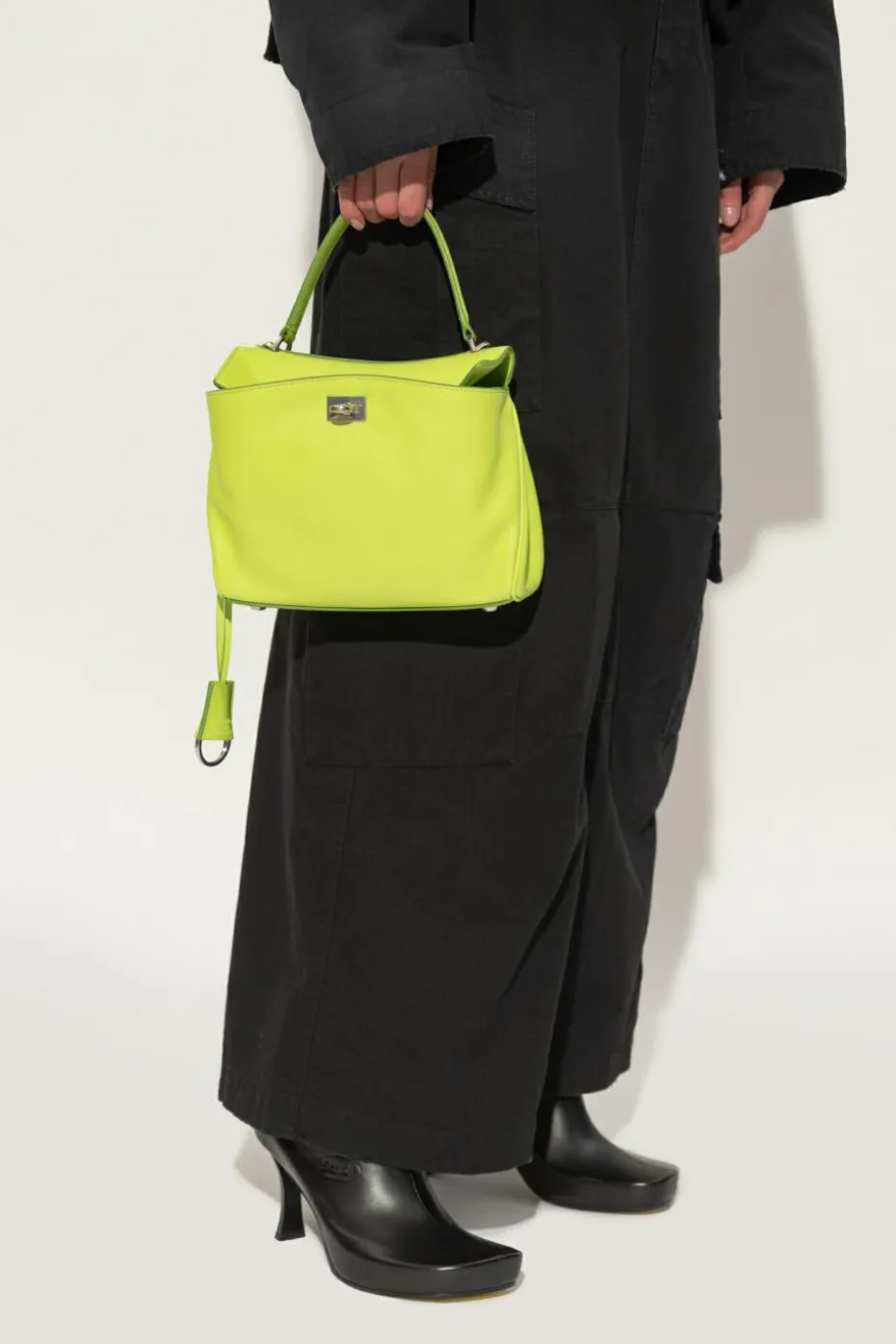 Balenciaga neonowy Torba do ręki `Rodeo Mini`