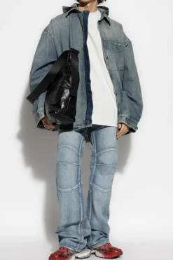 Balenciaga NIEBIESKI Jeansy z efektem `vintage`