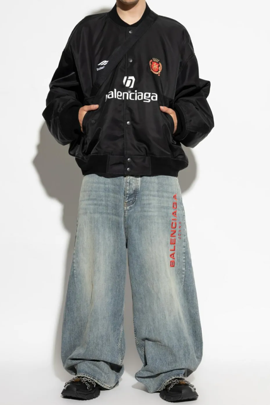 Balenciaga NIEBIESKI Jeansy z logo