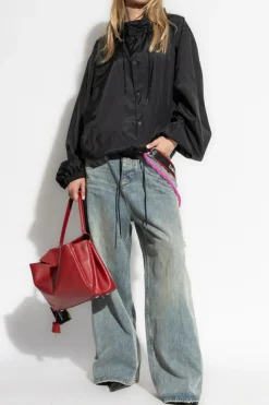 Balenciaga NIEBIESKI Jeansy z dekoracyjnymi aplikacjami