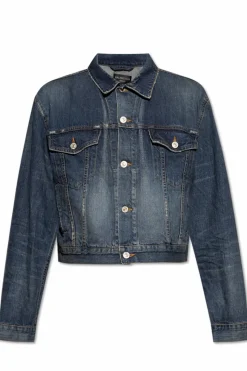 Balenciaga NIEBIESKI Kurtka jeansowa