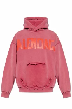 Balenciaga RÓŻOWY Bluza z efektem `vintage`