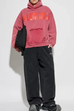 Balenciaga RÓŻOWY Bluza z efektem `vintage`