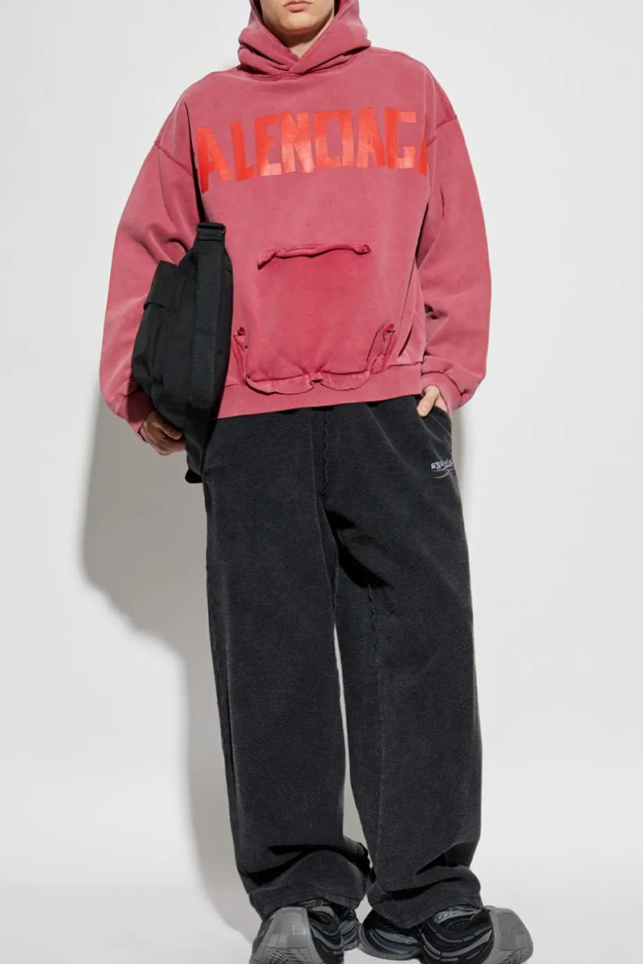 Balenciaga RÓŻOWY Bluza z efektem `vintage`