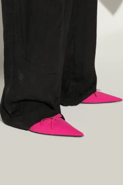 Balenciaga RÓŻOWY Klapki na obcasie ‘Knife Bow’