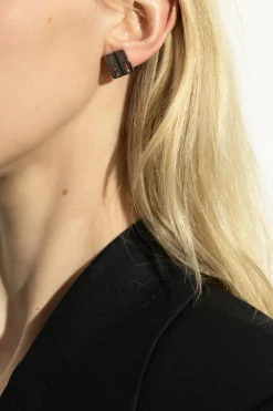 Balenciaga SREBRNY Kolczyki z logo