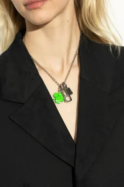 Balenciaga SREBRNY Naszyjnik z zawieszkami