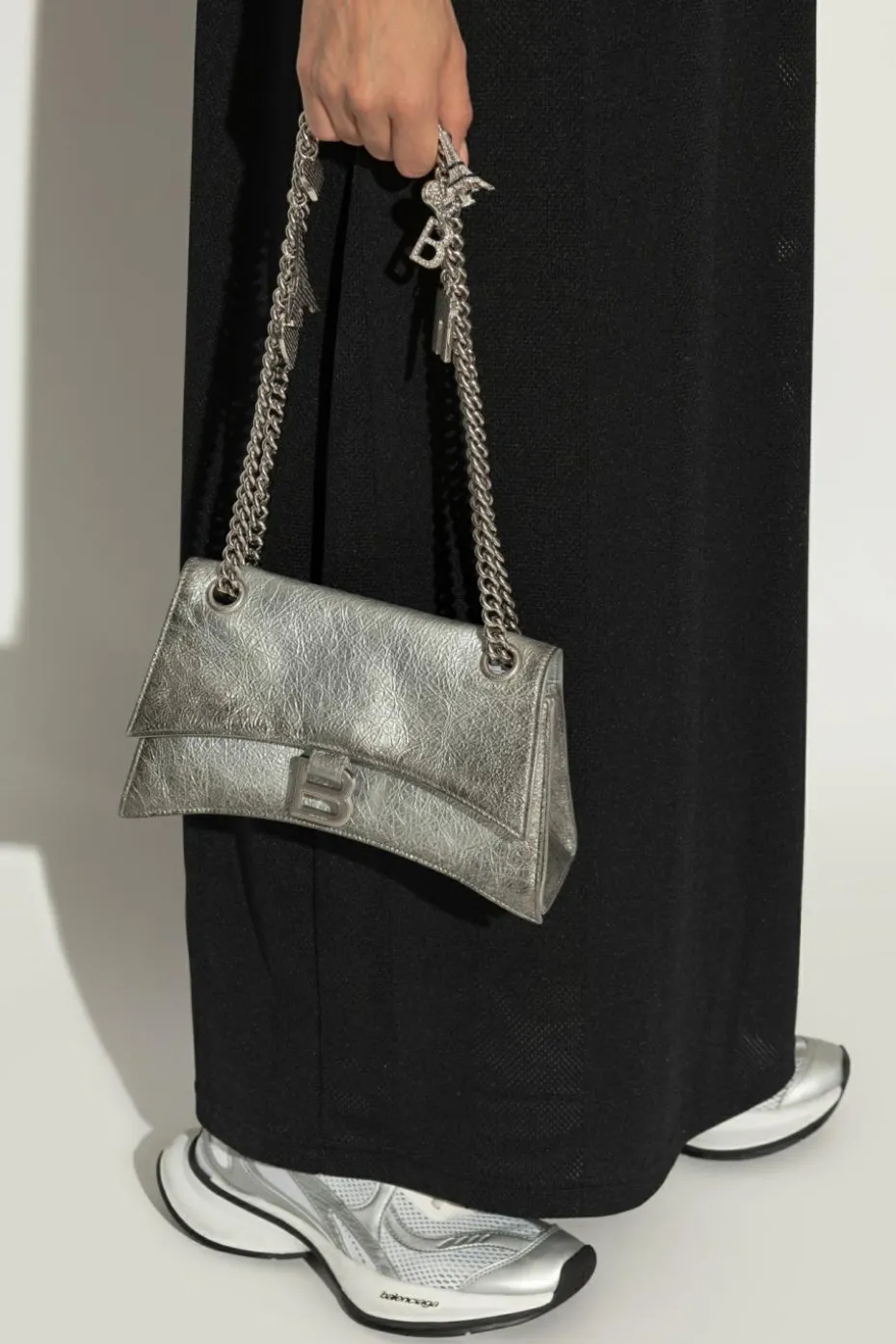 Balenciaga SREBRNY Torba na ramię `Crush`