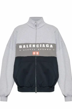 Balenciaga SZARY Bluza z nadrukowanym logo